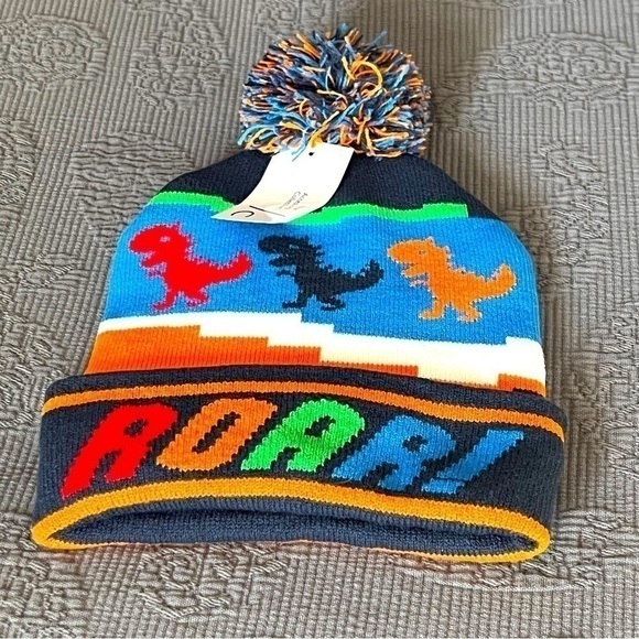𝅺boys Dinosauer Pom Hat - Picture 1 of 2
